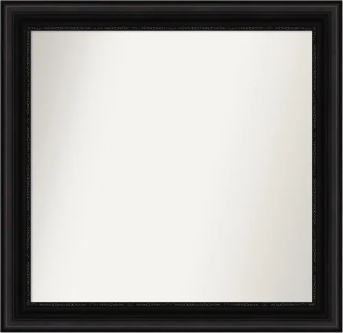 Vista 396 de Amanti Art Espejo personalizado, espejo de baño negro puente, espejo de pared o espejo de tocador de baño sobre el fregadero (26 x 26 pulgadas)