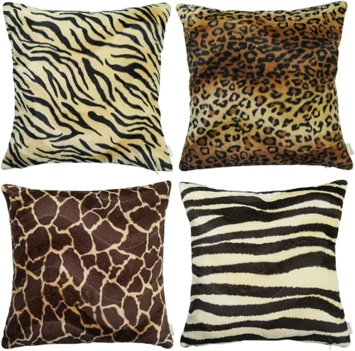 Vista 8 de CARRIE HOME Almohadas de Cuello de Microcuentas con Estampado de Leopardo Cilíndricas Tipo Puff Suaves - Almohada Pequeña de Rollo para Brazo