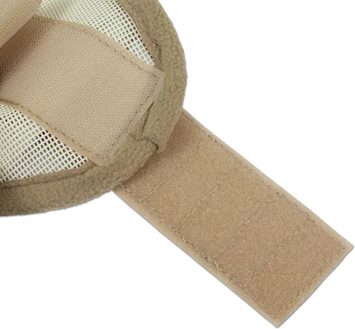 Vista 4 de ECP Equine Comfort Products Máscara de mosca de caballo con orejas, protección UV, protector de insectos, correa ajustable, micro malla Beige