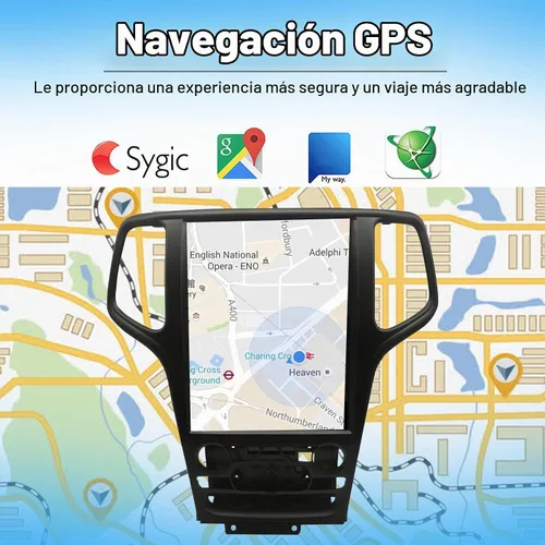 Vista 3 de Radio estéreo de coche para Jeep Grand Cherokee 2014-2020 Actualización estéreo de 12.1