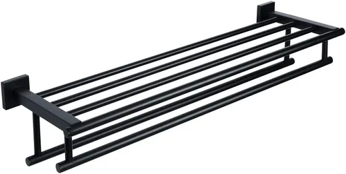 Vista 23 de Alise Toallero, Estante de Toallas con Barras Dobles para Lavabo de Baño, SUS 304 Acero Inoxidable de Montaje en Pared, 40.6 cm Níquel Cepillado