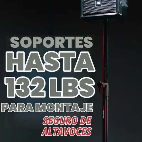 Vista 2 de Gator Frameworks GFW-SPK-SUB60 - Soporte estándar para subwoofer/altavoz con altura ajustable Altura mínima/máxima: 33" - 60", 132 lb. Capacidad