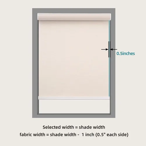 Vista 7 de Changshade Persiana enrollable sin cordón de tamaño personalizado con cenefa, persianas enrollables de tela con aislamiento térmico para puertas