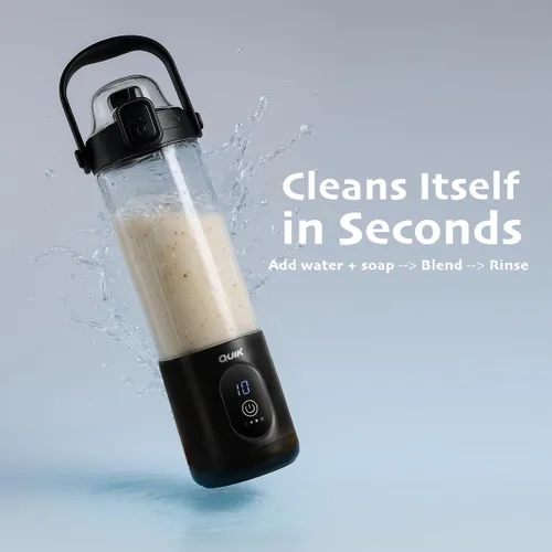Vista 10 de Licuadora portátil inalámbrica de 24 oz. Licuadora personal para batidos y licuados, sin BPA, trituradora de hielo, piezas aptas para lavavajillas