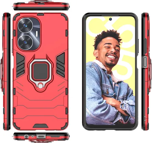 Vista 10 de Funda para Xiaomi Poco F5 5G, soporte magnético para automóvil para Xiaomi Poco F5 5G 23049PCD8G/Redmi Note 12 Turbo 5G 23049RAD8C0 Case Negro