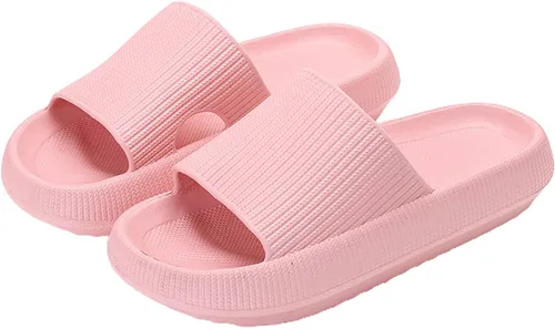 Vista 2 de shlutesoy Zapatos de ducha, pantuflas de baño, sandalias para mujeres y hombres, pantuflas para los amantes de los amantes, impermeables, ligeras