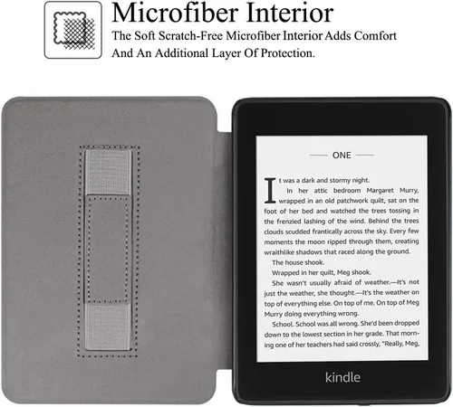 Vista 3 de Funda para Kindle Paperwhite 2018, delgada funda protectora de piel sintética con función de apagado y encendido automático para Kindle Paperwhite