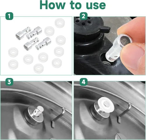 Vista 3 de Sello de válvula de flotador para piezas de repuesto de olla instantánea con junta de 10 selladores Pressure Cooker Silicone Pressure Valve