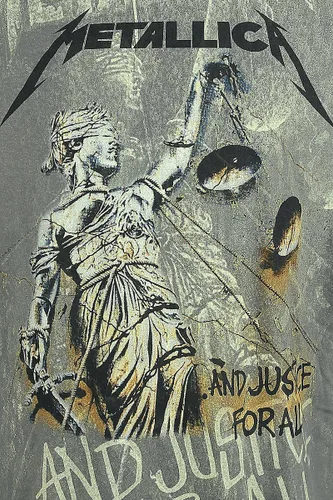 Vista 4 de Metallica Camiseta unisex de neón de la justicia para adultos