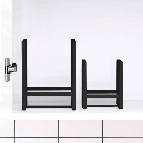 Vista 4 de 2PCS Organizador de Soportes para Platos, Estante de Exhibición y Almacenamiento de Platos de Metal para Secado para Gabinete, Mostrador y Armario