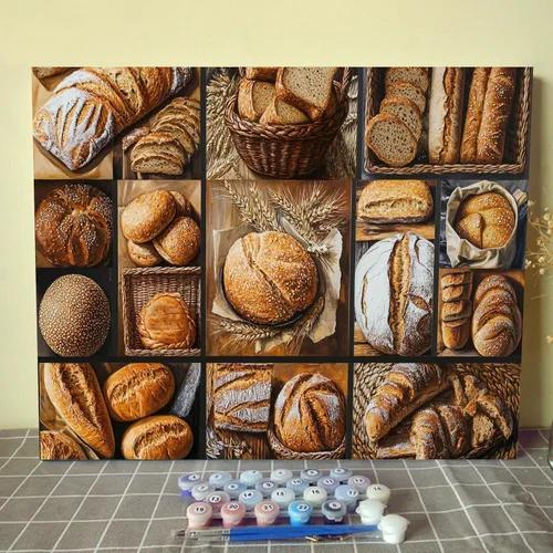 Vista 9 de Variedad de especias y hierbas, kits de pintura por números con pinceles, condimentos de cocina, pintura al óleo acrílica para adultos y niños