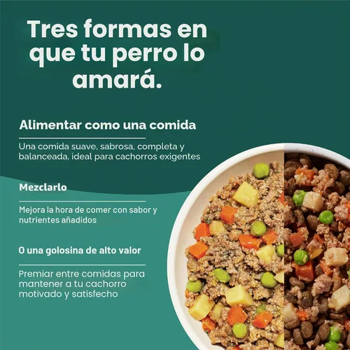 Vista 6 de Jinx Alimento húmedo para perros sin granos de carne de res, hecho en casa, paquete de 6, 9 onzas