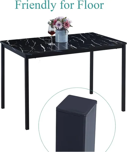 Vista 5 de Mármol MDF (negro-nuevo, juego de 5 piezas)