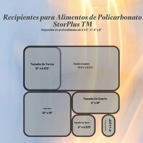 Vista 4 de Carlisle FoodService Products Storplus - Recipiente de plástico de tamaño completo para alimentos para catering, buffets y restaurantes