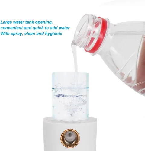 Vista 8 de Rociador facial de niebla, mini vaporizador facial portátil, hidratante para exteriores para mujeres y niñas en interiores