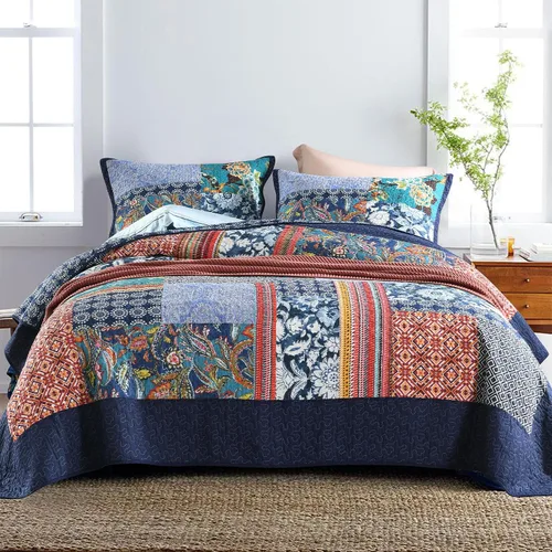 Vista 11 de Secgo Juego de edredón twin para cama - Edredones 100% algodón tamaño twin, colchas negras con 2 fundas de almohada, ropa de cama ligera reversible