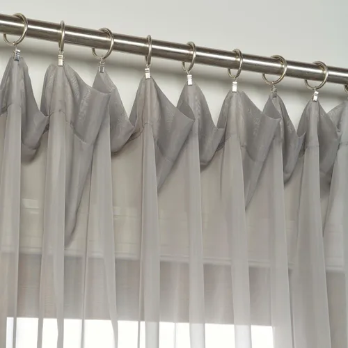 Vista 6 de Half Price Drapes SHCH-VOL5-SLDW-84, cortina de gasa y poliéster transparente, ancho doble