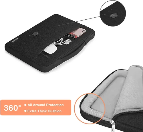 Vista 7 de MOSISO Funda protectora para laptop 360, portátil de 13-13.3 pulgadas Negro
