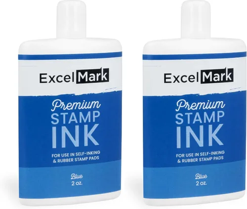 Vista 7 de ExcelMark Premium - Tinta de recambio para sellos autoentintados - 1 onza (Negro)