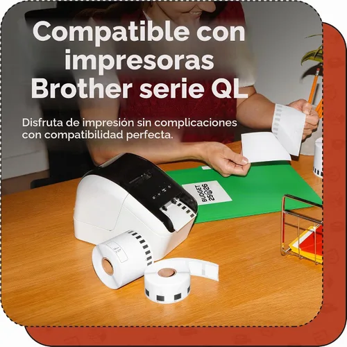 Vista 5 de Repuesto para Brother DK-1221 (12 rollos, 12000 en total) cuadrado de 0.9