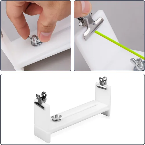 Vista 4 de PEUTIER Plantilla de pulsera, kit de pulseras de paracaídas ajustables en forma de U, fabricante de pulseras con 2 clips para tejer cuerda
