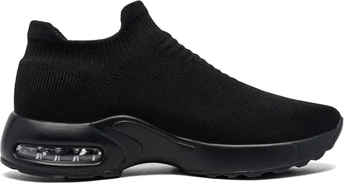 Vista 8 de LARNMERN Zapatos deportivos de punta de acero para mujer, zapatos de trabajo con puntera de seguridad, con amortiguación de aire, zapatos casuales