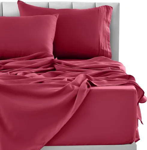 Vista 10 de LUX Décor - Juego de sábanas Twin de microfibra ultrasuave de 3 piezas con sábana encimera, sábana bajera de 16 pulgadas de profundidad y funda