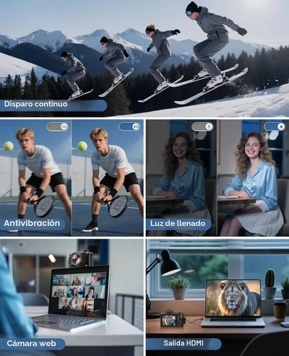 Vista 7 de Cámaras digitales 8K para enfoque automático de fotografía, actualización 2026 88MP WiFi profesional 16X Zoom cámara de fotografía con doble lente