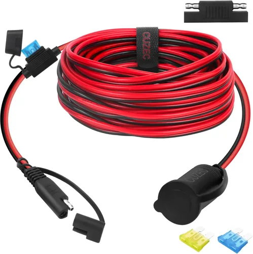 Vista 9 de CUZEC 1FT/1.0 ft 16AWG SAE a enchufe adaptador de enchufe enchufe con conector SAE (CU10400B)