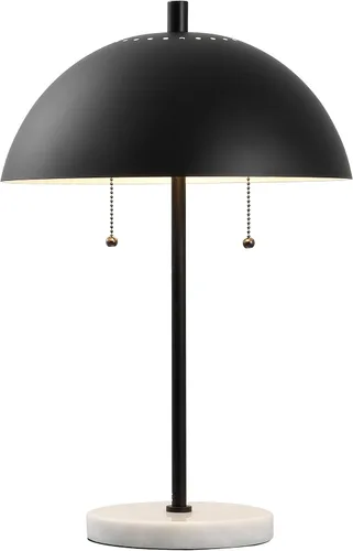 Vista 9 de JONATHAN Y Lámpara de mesa LED de 20.7 pulgadas de mármol dorado/blanco con 2 luces para decoración moderna de noche, lámpara de escritorio