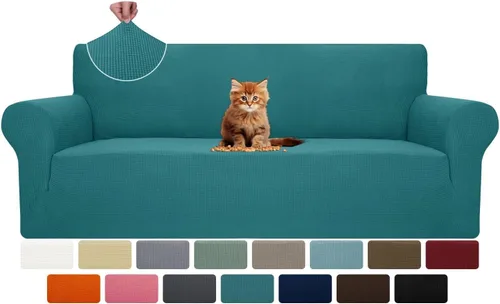 Vista 31 de MAXIJIN Funda elástica para silla con brazos, 1 pieza para sofá o silla de estar, funda antideslizante (31-46 pulgadas), protector de muebles que se