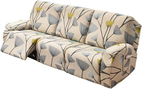 Vista 7 de Fundas elásticas para sillas reclinables, 4 piezas, fundas estampadas Lazyboy para sillón reclinable Lazyboy, funda de elastano suave para silla