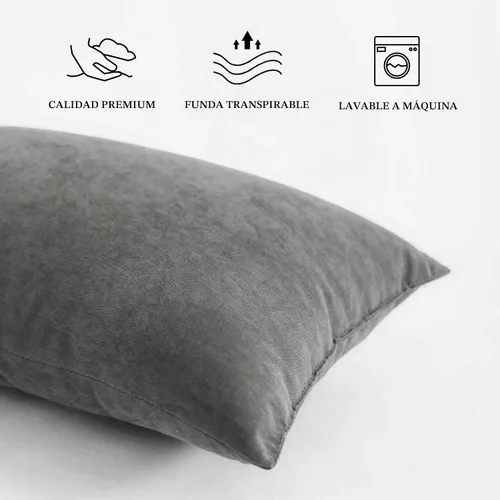 Vista 3 de BEDSUM Paquete de 2 almohadas pequeñas, mini almohada de microfibra de 11 x 7 pulgadas para viajes, mascotas, suaves y lavables a máquina, almohadas