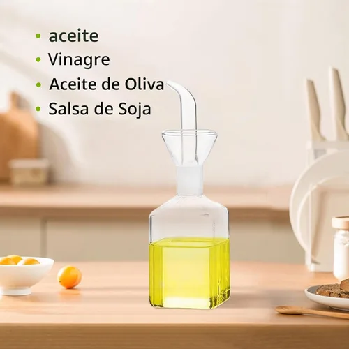 Vista 4 de Botella de aceite de oliva, dispensador de aceite de oliva, vinagre de aceite de oliva, botella de aceite de cotainer de vino para cocinar, aderezo