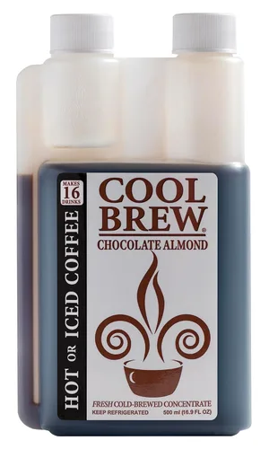 Vista 2 de CoolBrew Concentrado líquido frío fresco – tostado oscuro, granos de arábica gourmet, para café helado o caliente, sin azúcar, sin conservantes