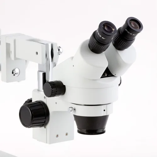 Vista 5 de AmScope SM-4BZ-80S Microscopio de zoom estéreo binocular profesional, ocular WH10x, aumento de 3.5X-90X, objetivo de zoom 0.7X-4.5X, anillo de luz