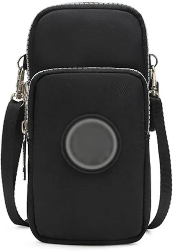 Vista 3 de ZGMYC Bolsa de 3 capas para teléfono celular, bolso de pulsera impermeable deportivo para el hombro, cartera