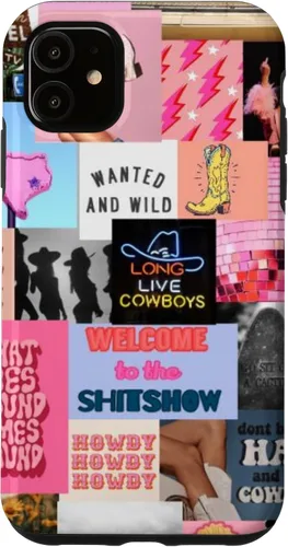 Vista 8 de Pink Western Indie Cowgirl Aesthetic Yeehaw Howdy Country - Carcasa para iPhone 17