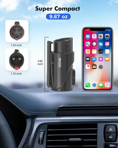 Vista 7 de Adaptador NACS a J1772, adaptador de carga de EV J1772 máximo de 80 amperios 250 V J1772 para cargador Tesla, compatible con conector de pared