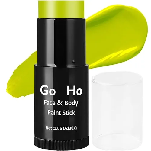 Vista 10 de Go Ho Barra de Pintura Facial Verde Amazon Mezclable en Crema (1.06 Oz), Pintura Corporal Verde Amazon de Cobertura Completa para Adultos y Niños