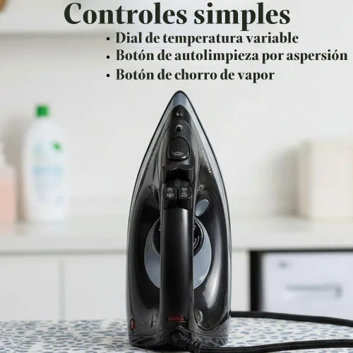 Vista 5 de JERDON Hotel Iron - Tamaño mediano, apagado automático, 1200 vatios - Negro