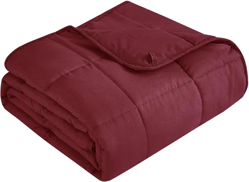 Vista 13 de Topcee Manta con peso (3 libras, 36 x 48 pulgadas), manta refrescante pesada para dormir, se aplica a 20-40 libras, manta suave y gruesa