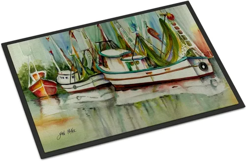 Vista 124 de Caroline's Treasures JMK1017JMAT - Tapete de caza de rana garza azul, 24 x 36 pulgadas, tapete para puerta delantera, interior y exterior