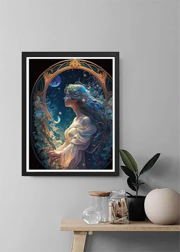 Vista 3 de Diymood Pintura por números para adultos y niñas, pintura al óleo DIY planta acrílica por números kits para niños adultos principiantes