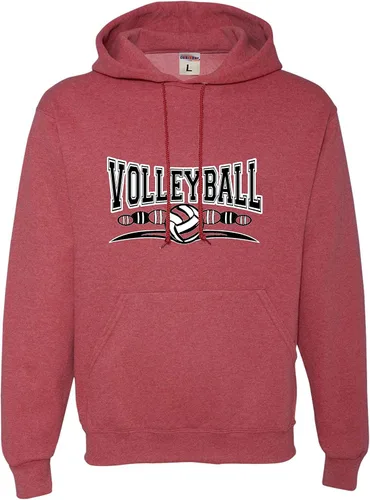 Vista 6 de Go All Out Sudadera con capucha para hombre y mujer con diseño fresco de voleibol