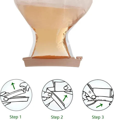 Vista 3 de Juego de abrazaderas de bolsa drenable, clips de bolsa de colostomía, suministros de ostomía, bolsa de drenaje de ostomía, cierre de cola, 10