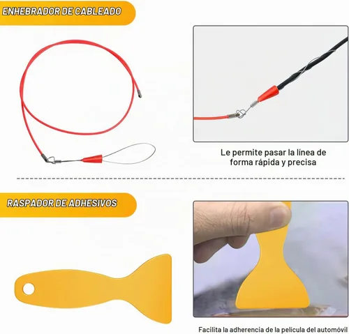 Vista 6 de GOOACC - Juego de 40 piezas de herramientas de extracción de molduras, herramienta de llave de extracción de terminales automáticos, pinzas de clip
