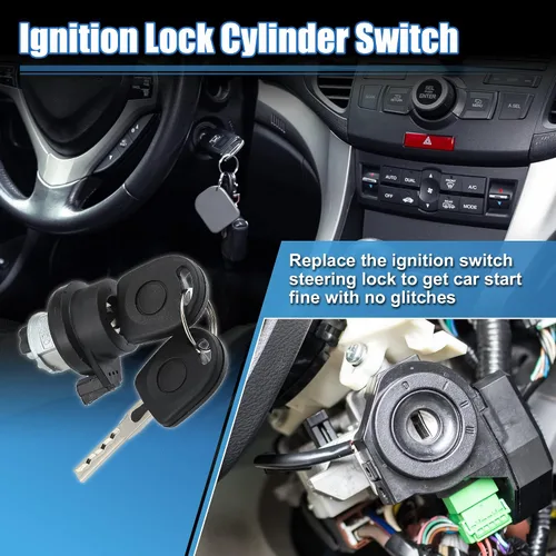 Vista 3 de X AUTOHAUX Interruptor de encendido Cilindro de bloqueo de dirección W/llave 1T0-905-855-A Interruptor de arranque de encendido para VW Jetta Golf