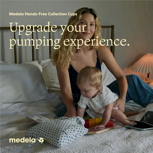 Vista 2 de Vasos de colección manos libres Medela, compatibles con los extractores de leche Freestyle Flex, Pump in Style con MaxFlow y Swing Maxi eléctricos