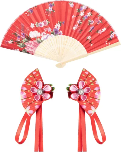 Vista 7 de Elibelle Bata de kimono tradicional japonesa para disfraz de niñas